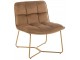 Hnědé sametové křeslo Lounge Lisa Brown - 65*58*85cm J-Line by Jolipa