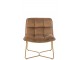 Hnědé sametové křeslo Lounge Lisa Brown - 65*58*85cm J-Line by Jolipa
