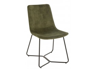 Zelená sametová jídelní židle Chair Isabel Green - 64*47*89cm