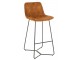Okrová sametová barová stolička Barchair Isabel Ochre - 57*48*103cm J-Line by Jolipa