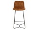 Okrová sametová barová stolička Barchair Isabel Ochre - 57*48*103cm J-Line by Jolipa