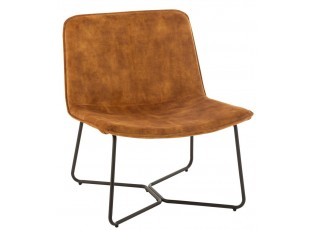 Okrové sametové křeslo Lounge Isabel Ochre - 71*68*78cm