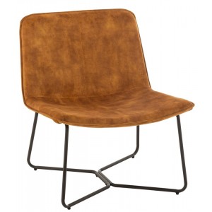 Okrové sametové křeslo Lounge Isabel Ochre - 71*68*78cm