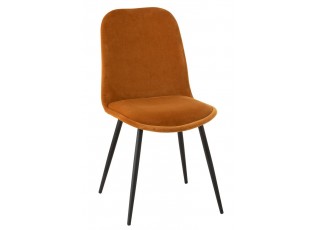 Okrová sametová jídelní židle Chair Claire Ochre - 46*44*86cm