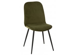 Zelená sametová jídelní židle Chair Claire Green - 46*44*86cm