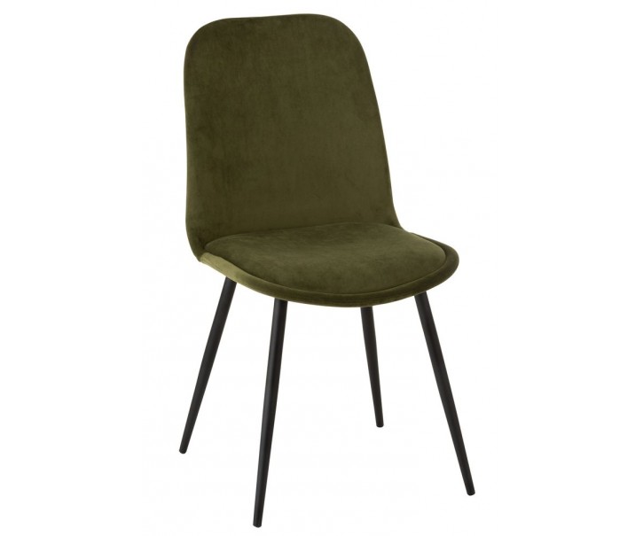 Zelená sametová jídelní židle Chair Claire Green - 46*44*86cm J-Line by Jolipa