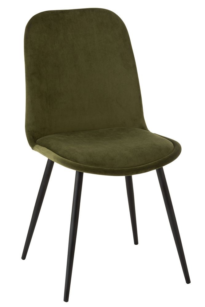 Zelená sametová jídelní židle Chair Claire Green - 46*44*86cm
