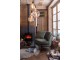 Zelené sametové kulaté křeslo Lounge chair Jammy Green - 71*67*66cm J-Line by Jolipa