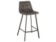 Šedá sametová barová židle Barstool Morgan Grey - 47*43*95cm J-Line by Jolipa