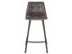 Šedá sametová barová židle Barstool Morgan Grey - 47*43*95cm J-Line by Jolipa