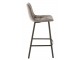 Šedá sametová barová židle Barstool Morgan Grey - 47*43*95cm J-Line by Jolipa