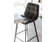 Šedá sametová barová židle Barstool Morgan Grey - 47*43*95cm J-Line by Jolipa