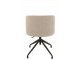 Béžová sametová jídelní točící židle Chair Turn Beige - 56*48*77cm J-Line by Jolipa