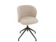 Béžová sametová jídelní točící židle Chair Turn Beige - 56*48*77cm J-Line by Jolipa