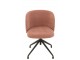 Růžová sametová jídelní točící židle Chair Turn Pink - 56*48*77cm J-Line by Jolipa