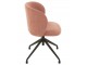 Růžová sametová jídelní točící židle Chair Turn Pink - 56*48*77cm J-Line by Jolipa
