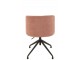 Růžová sametová jídelní točící židle Chair Turn Pink - 56*48*77cm J-Line by Jolipa