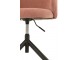 Růžová sametová jídelní točící židle Chair Turn Pink - 56*48*77cm J-Line by Jolipa