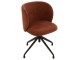Vínová sametová jídelní točící židle Chair Turn Burgundy - 56*48*77cm J-Line by Jolipa