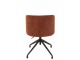 Vínová sametová jídelní točící židle Chair Turn Burgundy - 56*48*77cm J-Line by Jolipa