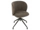 Šedá sametová jídelní točící židle Chair Turn Grey - 56*48*77cm J-Line by Jolipa