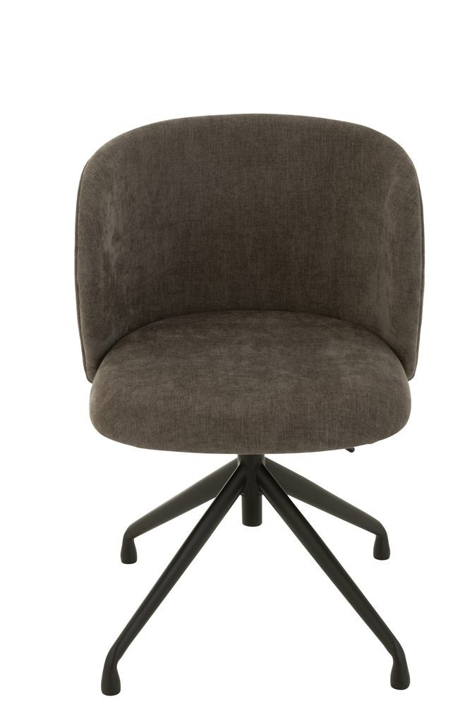 Šedá sametová jídelní točící židle Chair Turn Grey - 56*48*77cm J-Line by Jolipa Šedá sametová jídelní točící židle Chair Turn Grey - 56*48*77cm J-Line by Jolipa