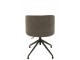 Šedá sametová jídelní točící židle Chair Turn Grey - 56*48*77cm J-Line by Jolipa