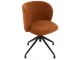 Oranžová sametová jídelní točící židle Chair Turn Rusty - 56*48*77cm J-Line by Jolipa