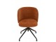 Oranžová sametová jídelní točící židle Chair Turn Rusty - 56*48*77cm J-Line by Jolipa