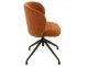 Oranžová sametová jídelní točící židle Chair Turn Rusty - 56*48*77cm J-Line by Jolipa