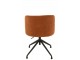 Oranžová sametová jídelní točící židle Chair Turn Rusty - 56*48*77cm J-Line by Jolipa