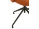 Oranžová sametová jídelní točící židle Chair Turn Rusty - 56*48*77cm J-Line by Jolipa