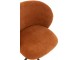 Oranžová sametová jídelní točící židle Chair Turn Rusty - 56*48*77cm J-Line by Jolipa