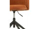 Oranžová sametová jídelní točící židle Chair Turn Rusty - 56*48*77cm J-Line by Jolipa
