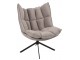 Šedé sametové relaxační křeslo Chair Relax Bubby Grey - 78*73*92cm J-Line by Jolipa