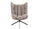 Šedé sametové relaxační křeslo Chair Relax Bubby Grey - 78*73*92cm J-Line by Jolipa