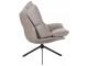 Šedé sametové relaxační křeslo Chair Relax Bubby Grey - 78*73*92cm J-Line by Jolipa