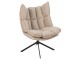 Béžové sametové relaxační křeslo Chair Relax Bubby Beige - 78*73*92cm J-Line by Jolipa