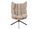 Béžové sametové relaxační křeslo Chair Relax Bubby Beige - 78*73*92cm J-Line by Jolipa