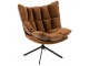 Hnědé sametové relaxační křeslo Chair Relax Bubby Brown - 78*73*92cm J-Line by Jolipa