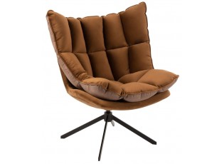 Hnědé sametové relaxační křeslo Chair Relax Bubby Brown - 78*73*92cm