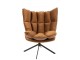 Hnědé sametové relaxační křeslo Chair Relax Bubby Brown - 78*73*92cm J-Line by Jolipa