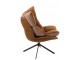 Hnědé sametové relaxační křeslo Chair Relax Bubby Brown - 78*73*92cm J-Line by Jolipa