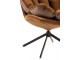Hnědé sametové relaxační křeslo Chair Relax Bubby Brown - 78*73*92cm J-Line by Jolipa