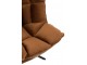 Hnědé sametové relaxační křeslo Chair Relax Bubby Brown - 78*73*92cm J-Line by Jolipa