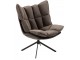 Tmavě šedé sametové relaxační křeslo Chair Relax Bubby Grey - 78*73*92cm J-Line by Jolipa