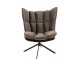 Tmavě šedé sametové relaxační křeslo Chair Relax Bubby Grey - 78*73*92cm J-Line by Jolipa