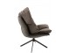 Tmavě šedé sametové relaxační křeslo Chair Relax Bubby Grey - 78*73*92cm J-Line by Jolipa