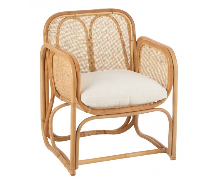 Přírodní ratanové křeslo Casablanca Rattan Natural - 65*63*65cm J-Line by Jolipa