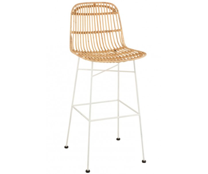 Přírodní ratanová barová židle Emmi Rattan Natural - 47*42*92cm J-Line by Jolipa